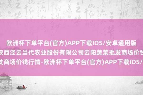 欧洲杯下单平台(官方)APP下载IOS/安卓通用版/手机版2024年4月15日陕西泾云当代农业股份有限公司云阳蔬菜批发商场价钱行情-欧洲杯下单平台(官方)APP下载IOS/安卓通用版/手机版