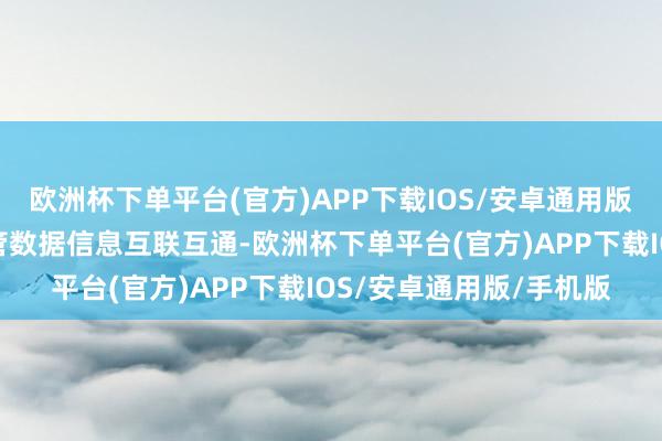 欧洲杯下单平台(官方)APP下载IOS/安卓通用版/手机版齐备交通、交管数据信息互联互通-欧洲杯下单平台(官方)APP下载IOS/安卓通用版/手机版