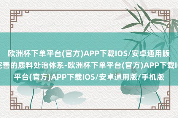 欧洲杯下单平台(官方)APP下载IOS/安卓通用版/手机版公司依然构建完善的质料处治体系-欧洲杯下单平台(官方)APP下载IOS/安卓通用版/手机版