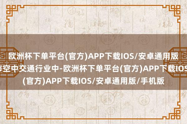 欧洲杯下单平台(官方)APP下载IOS/安卓通用版/手机版行为行家城市空中交通行业中-欧洲杯下单平台(官方)APP下载IOS/安卓通用版/手机版