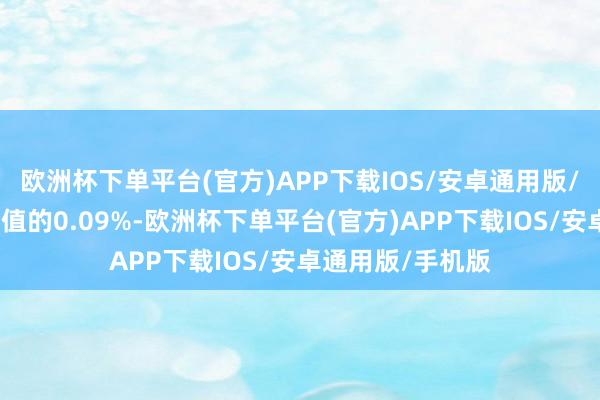 欧洲杯下单平台(官方)APP下载IOS/安卓通用版/手机版占通顺市值的0.09%-欧洲杯下单平台(官方)APP下载IOS/安卓通用版/手机版