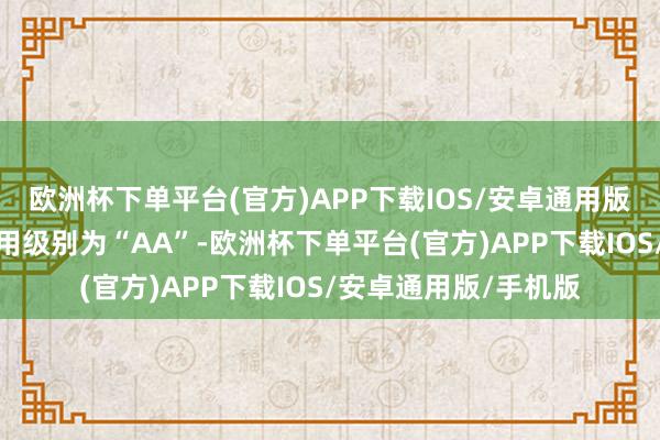 欧洲杯下单平台(官方)APP下载IOS/安卓通用版/手机版武进转债信用级别为“AA”-欧洲杯下单平台(官方)APP下载IOS/安卓通用版/手机版