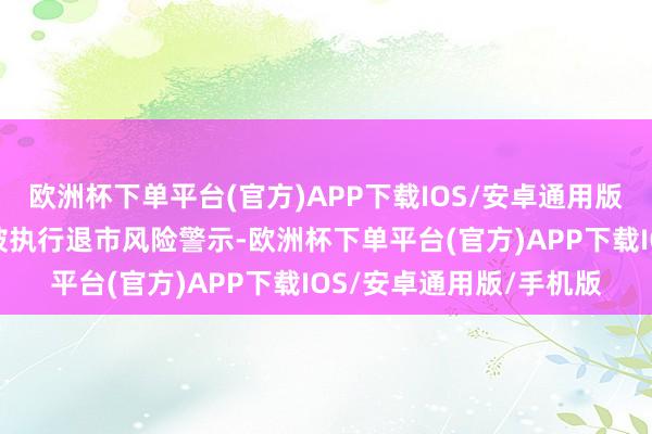 欧洲杯下单平台(官方)APP下载IOS/安卓通用版/手机版则公司股票将被执行退市风险警示-欧洲杯下单平台(官方)APP下载IOS/安卓通用版/手机版