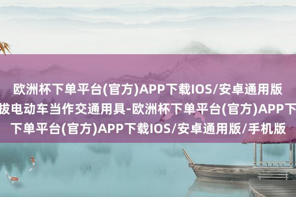 欧洲杯下单平台(官方)APP下载IOS/安卓通用版/手机版不少东谈主会选拔电动车当作交通用具-欧洲杯下单平台(官方)APP下载IOS/安卓通用版/手机版