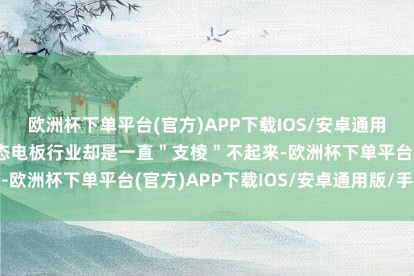 欧洲杯下单平台(官方)APP下载IOS/安卓通用版/手机版现实中的固态电板行业却是一直＂支棱＂不起来-欧洲杯下单平台(官方)APP下载IOS/安卓通用版/手机版