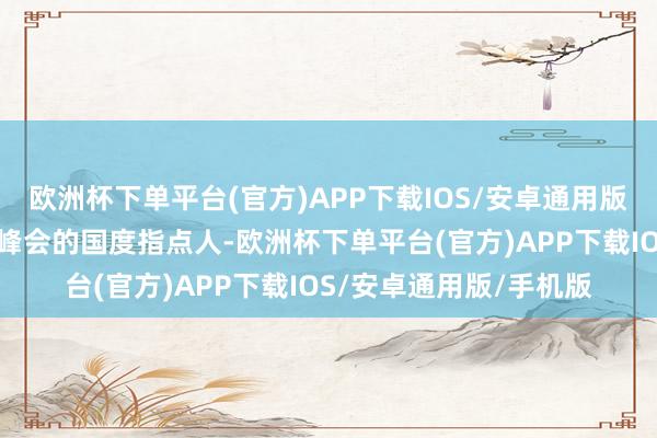 欧洲杯下单平台(官方)APP下载IOS/安卓通用版/手机版每一位来过问峰会的国度指点人-欧洲杯下单平台(官方)APP下载IOS/安卓通用版/手机版