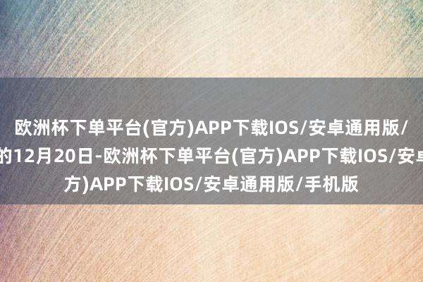 欧洲杯下单平台(官方)APP下载IOS/安卓通用版/手机版  25年前的12月20日-欧洲杯下单平台(官方)APP下载IOS/安卓通用版/手机版